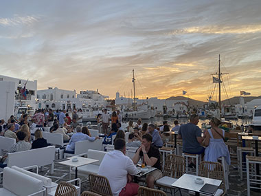 dinner with a view in greece